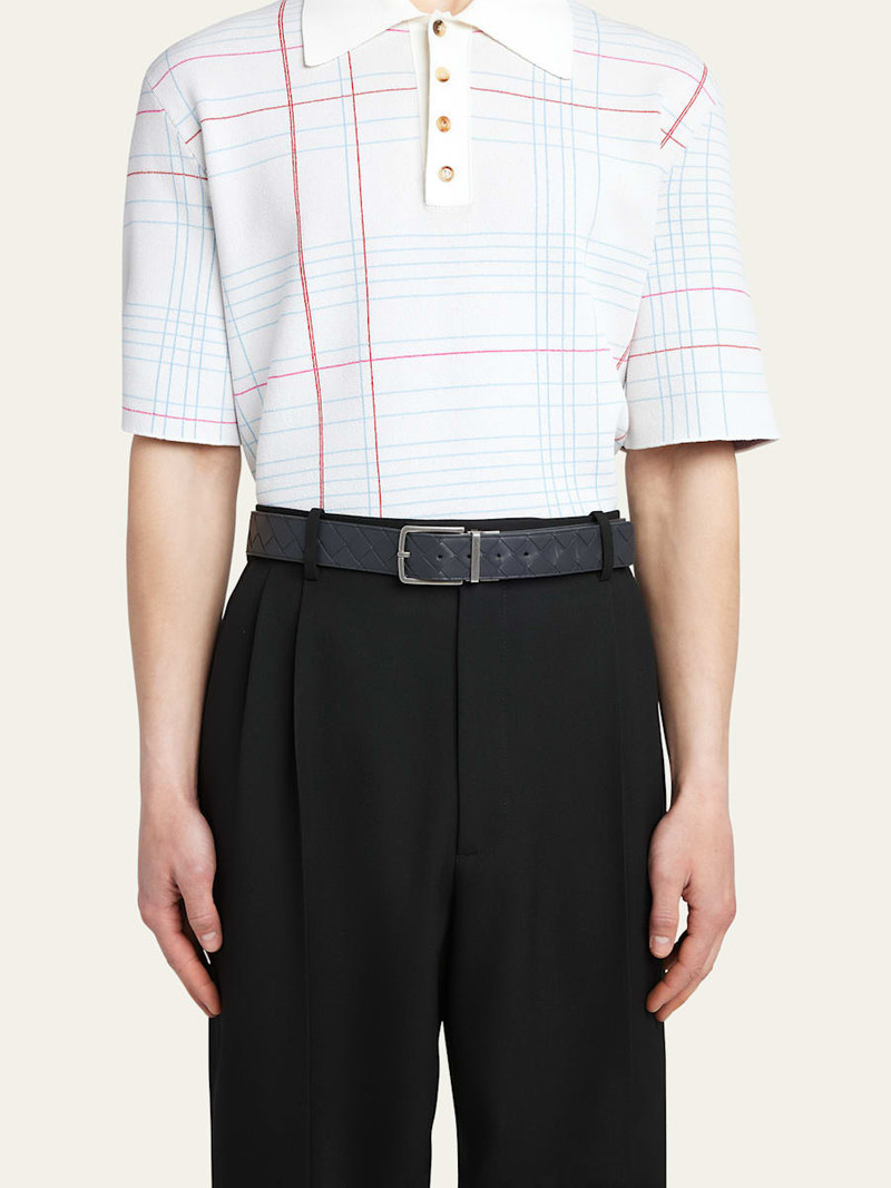 Bottega Veneta Men's Reversible Intrecciato Leather Belt outlook