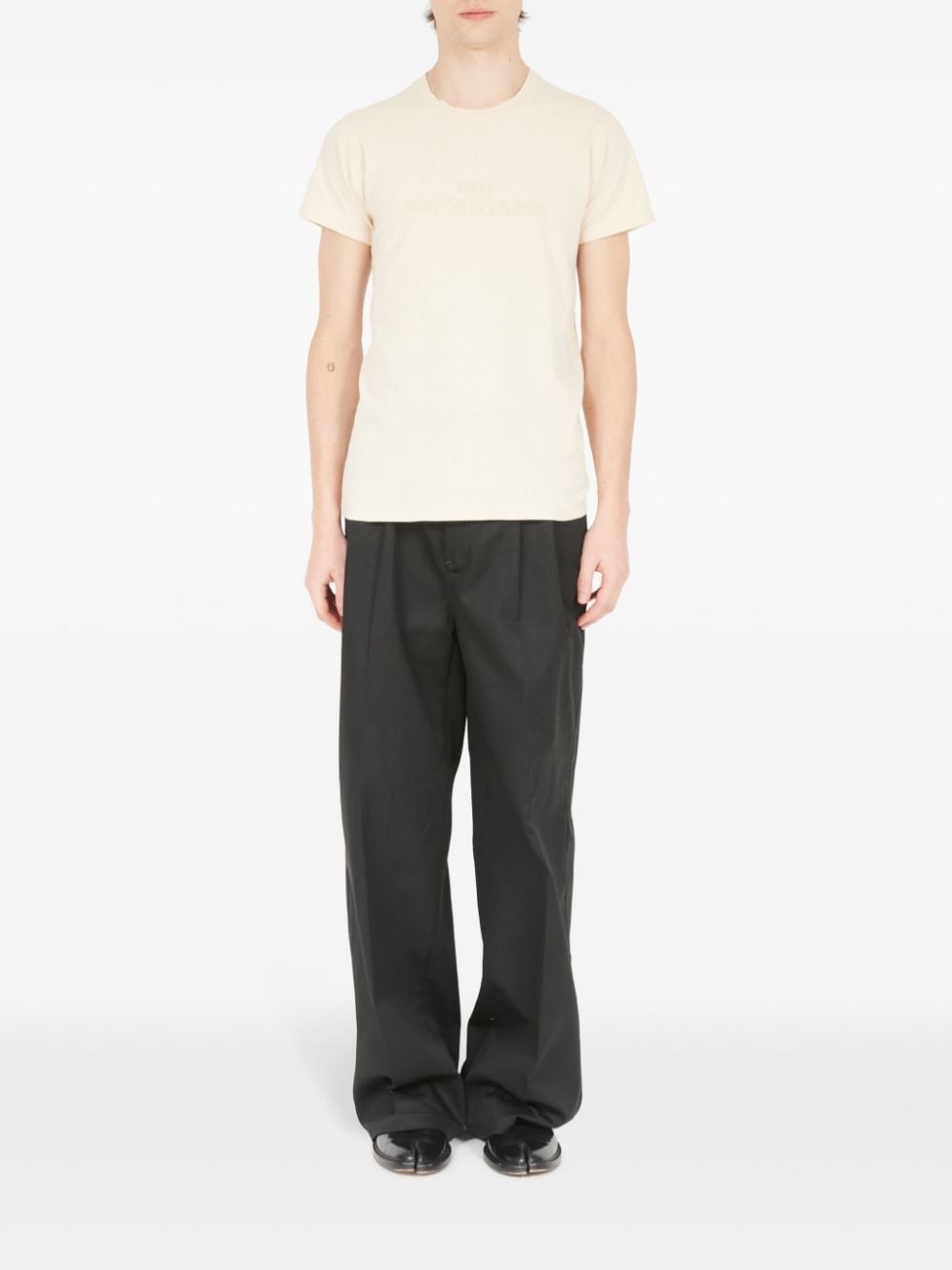 logo-embroidered cotton T-shirt - 2
