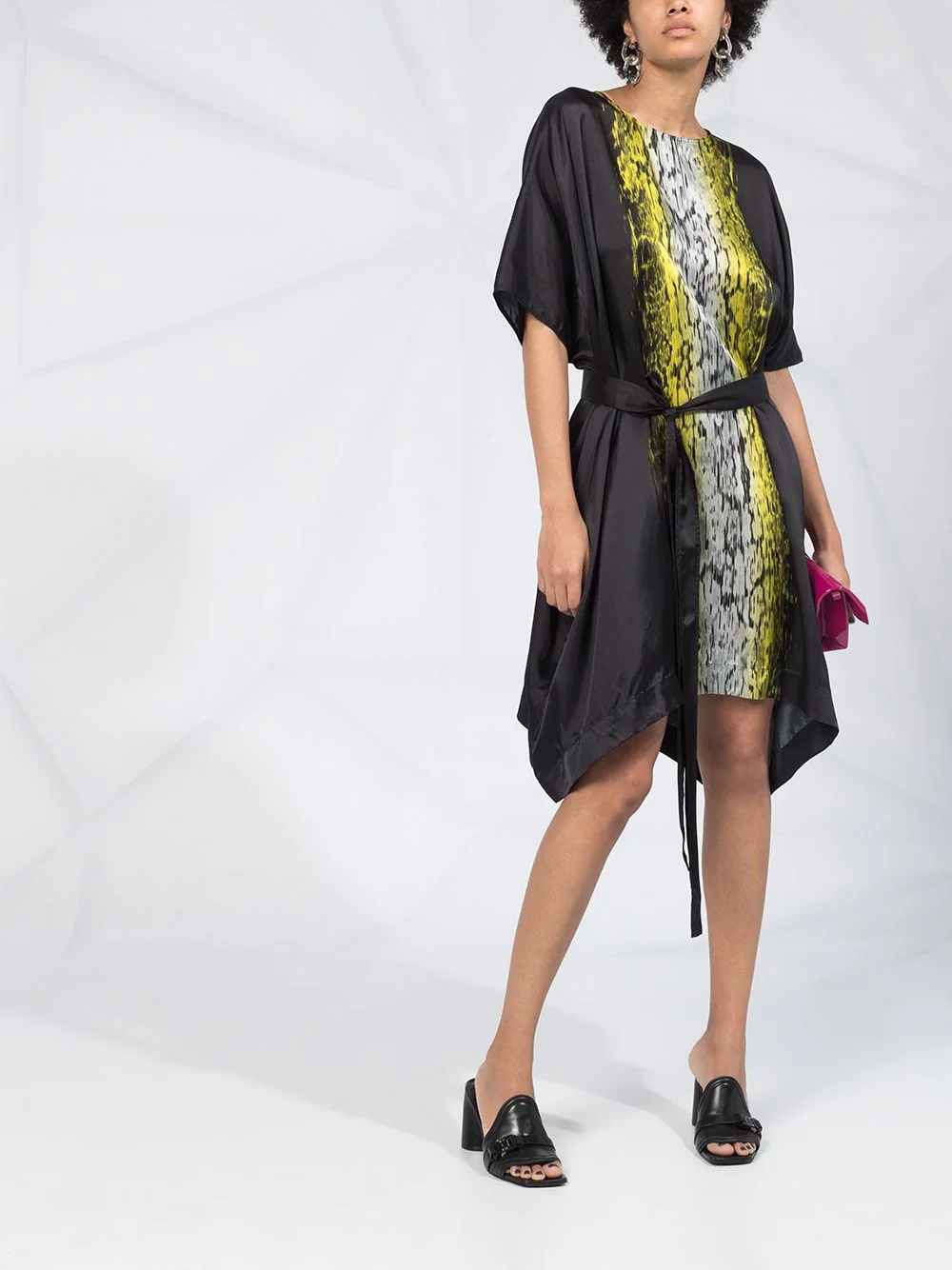 acid print T-shirt midi dress - 2