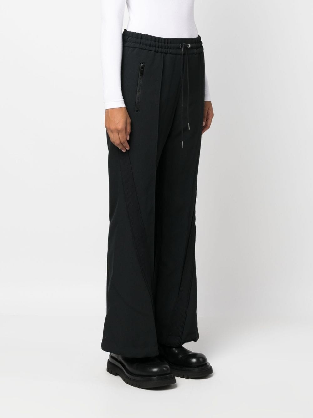 stripe-detail straight-leg trousers - 3