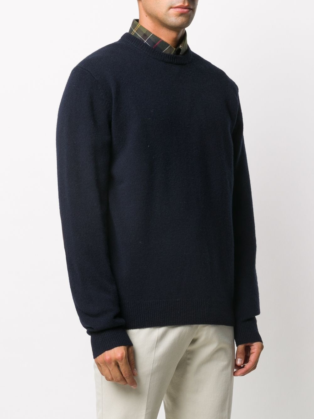 patch detail crew neck jumper - 3