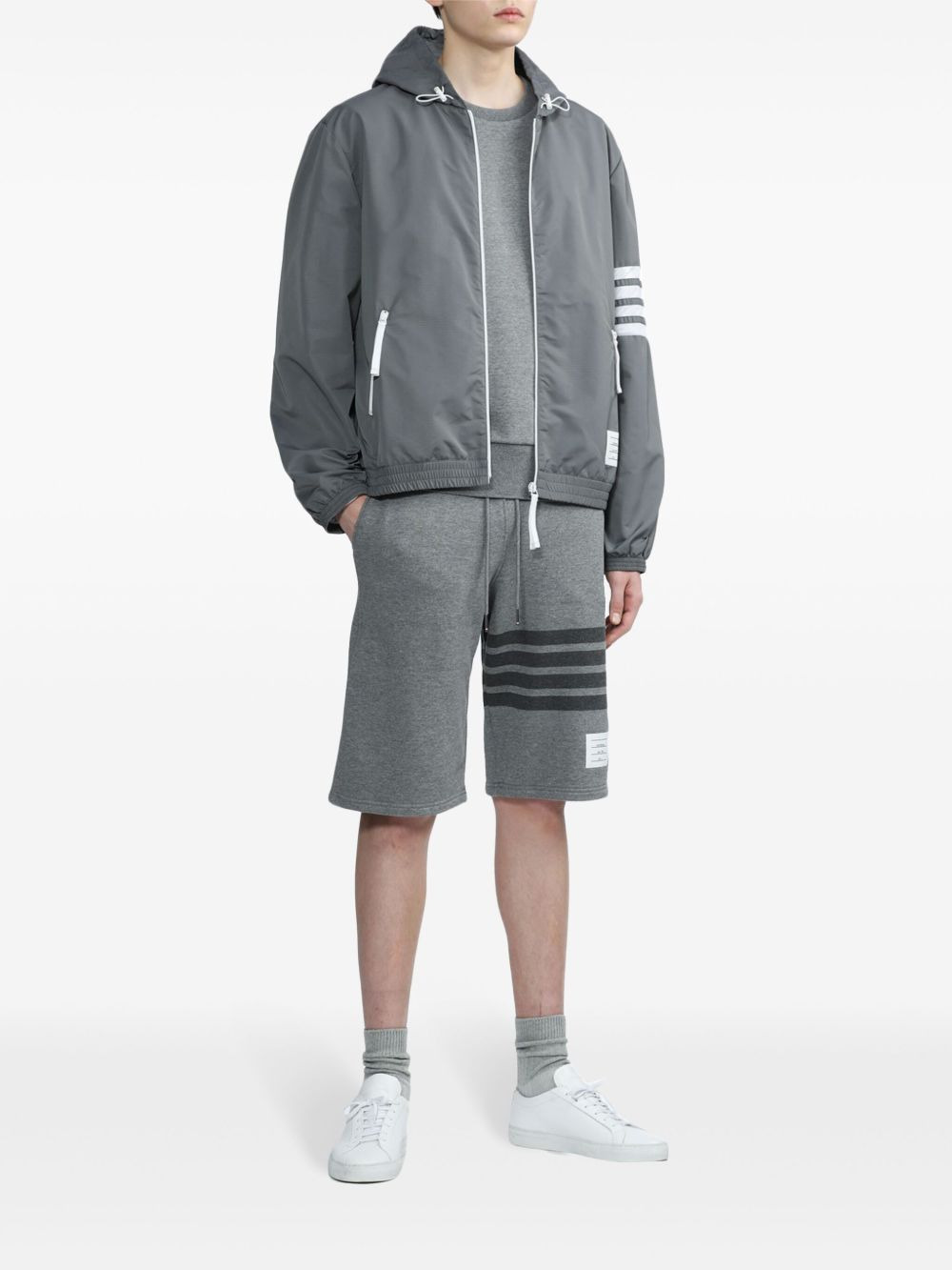 4-Bar stripe hooded jacket - 2
