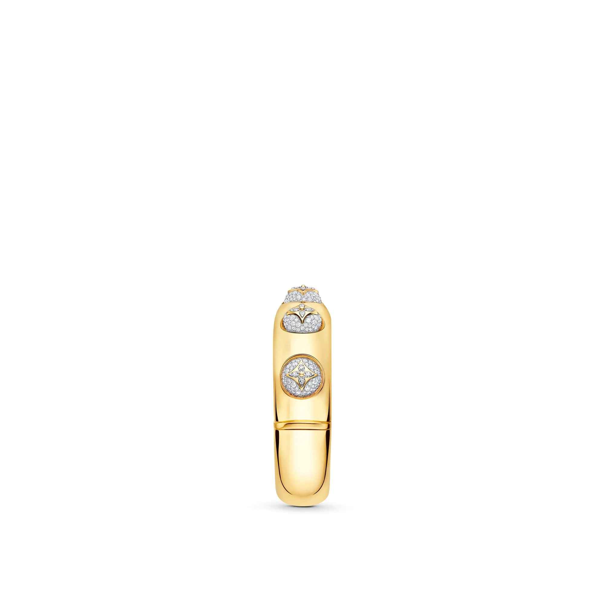 B Blossom Cuff Yellow Gold, White Gold And Pavé Diamond - 4