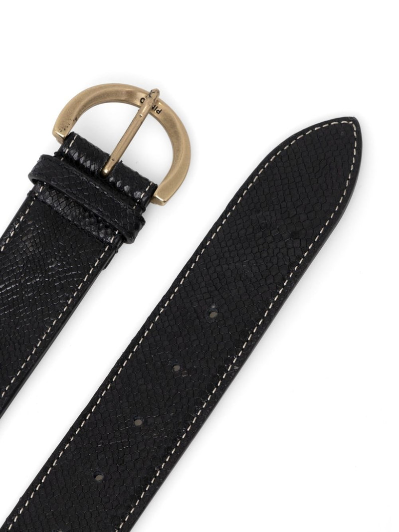 PINKO patterned-stitch leather belt outlook