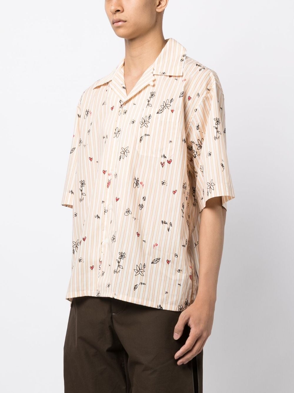 floral-print cotton shirt - 3