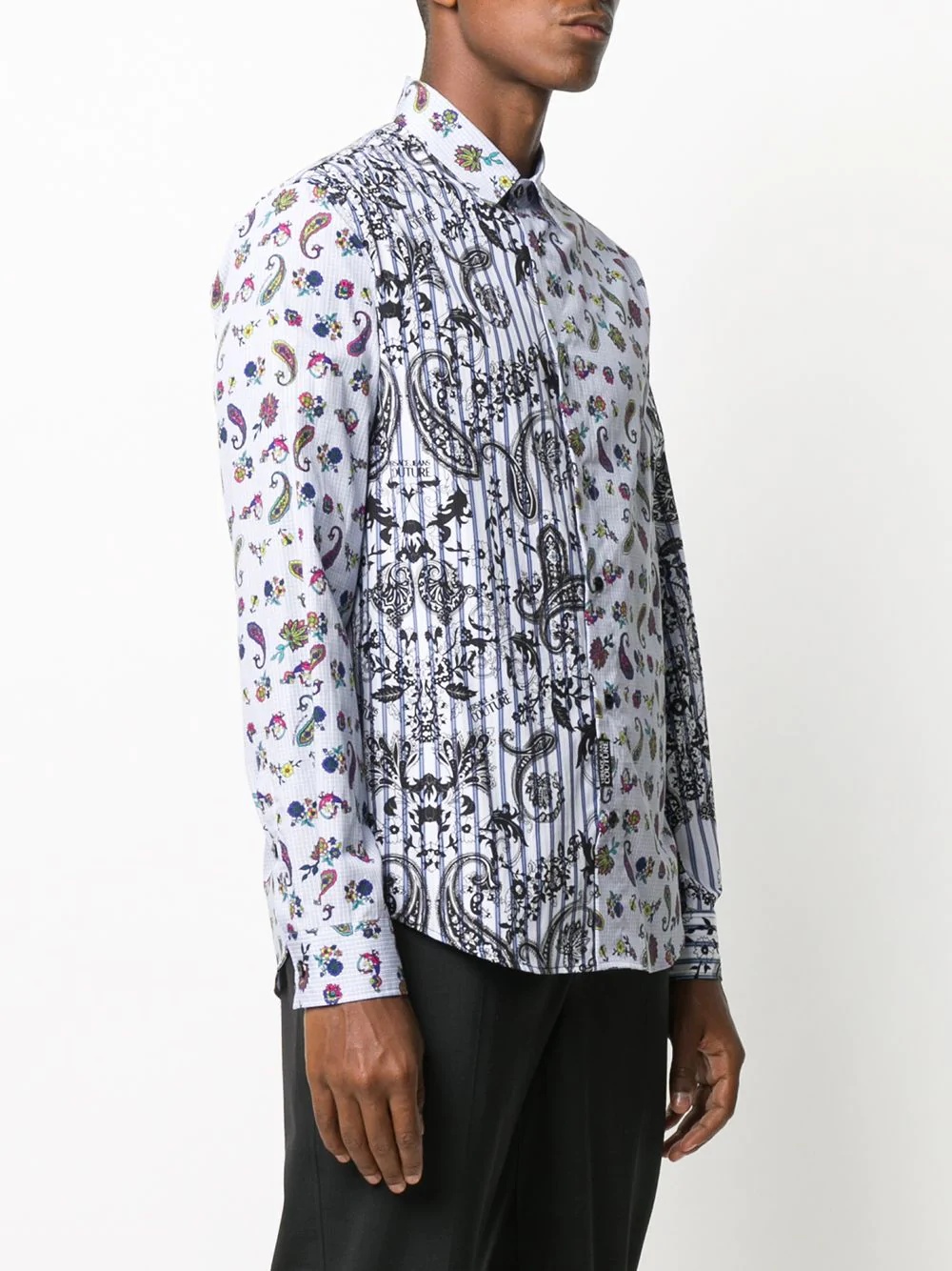 paisley contrast shirt - 3