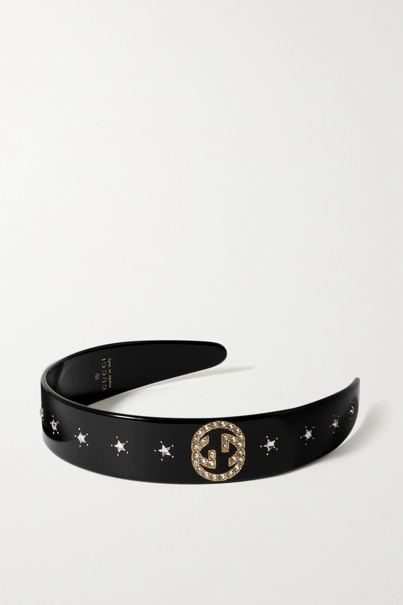 Crystal-embellished resin hairband 1