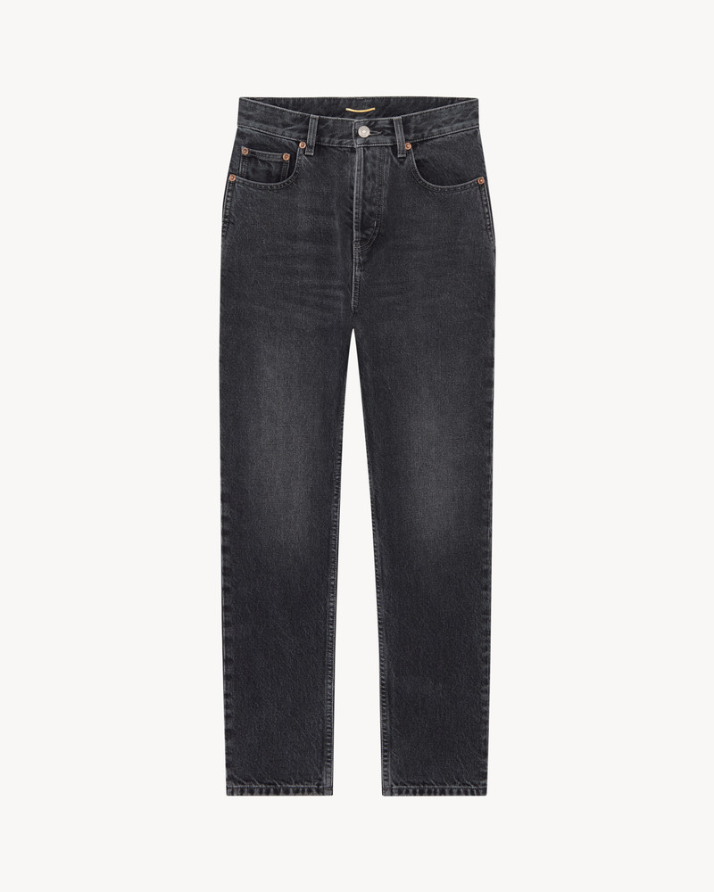 90'S CROPPED JEANS IN ASH BLACK DENIM 1
