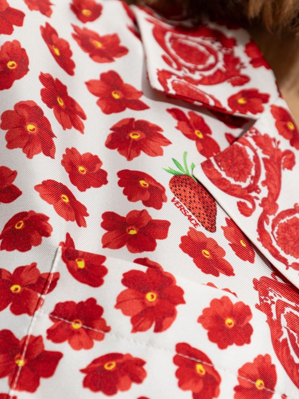 floral-print silk shirt - 5