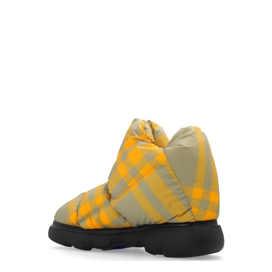 Burberry Check Drawstring Pillow Padded Ankle Boots - 2