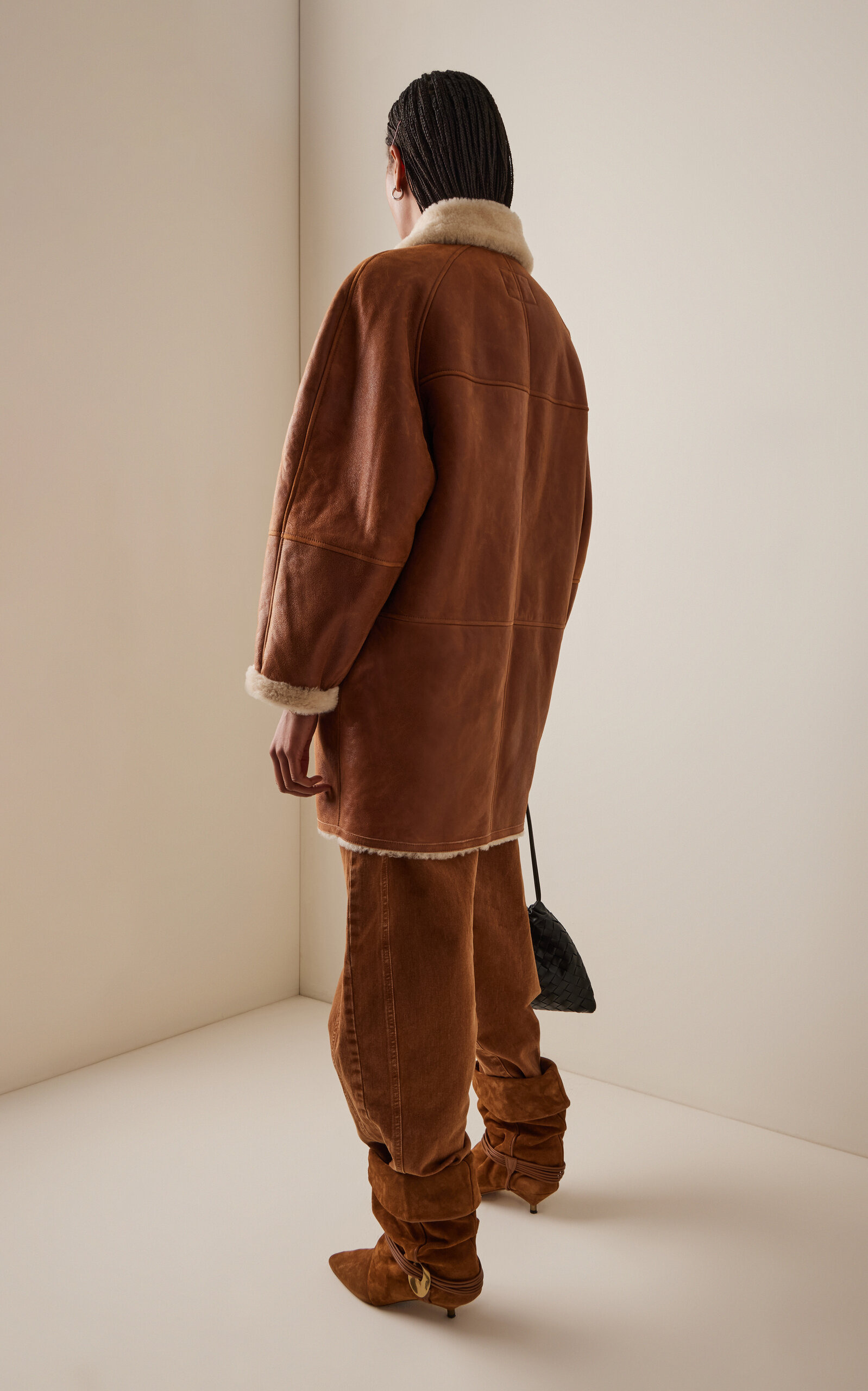 Berthie Shearling Coat brown - 4