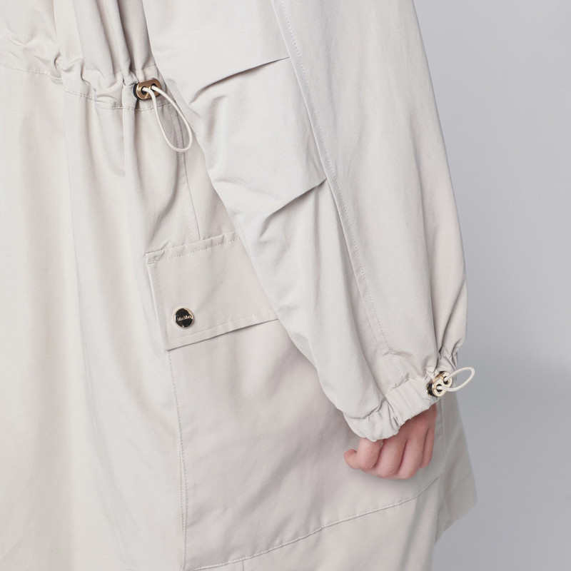 Light beige cotton blend parka 4