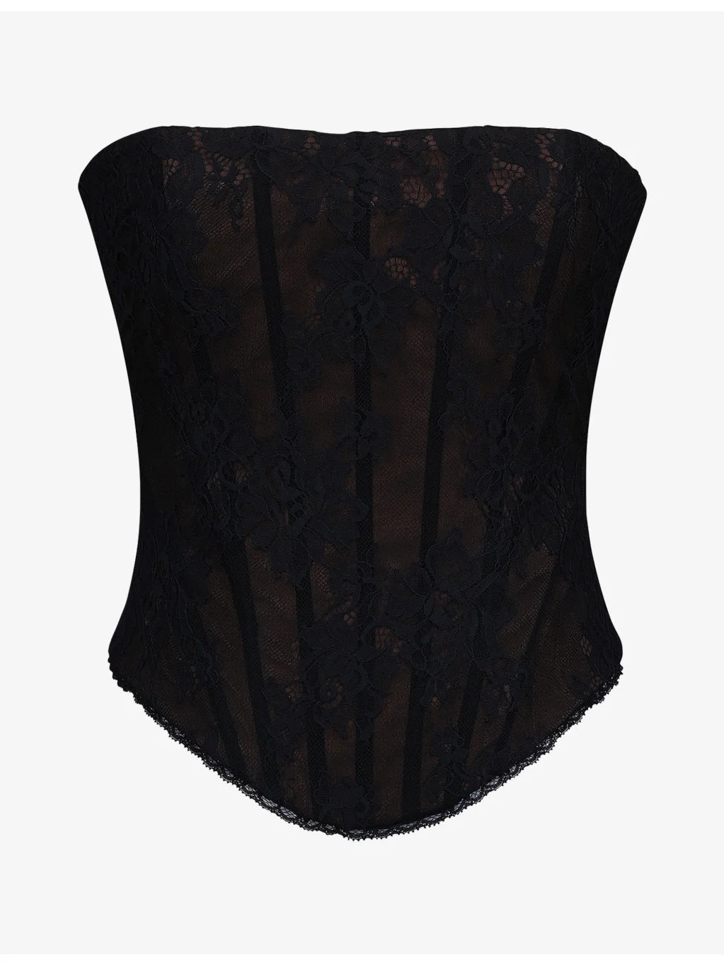 Mira Longline Strapless Woven Corset Top - 1