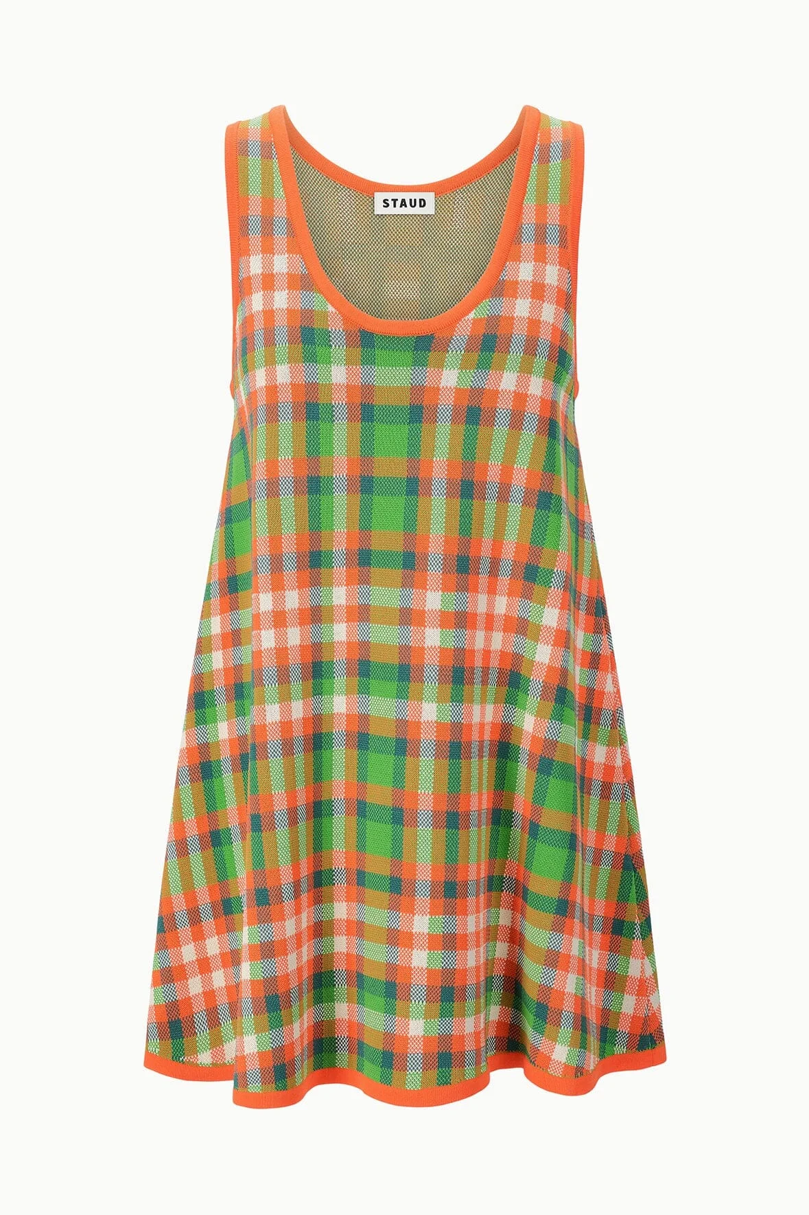 STAUD PIAZZA DRESS VILLA PLAID - 1