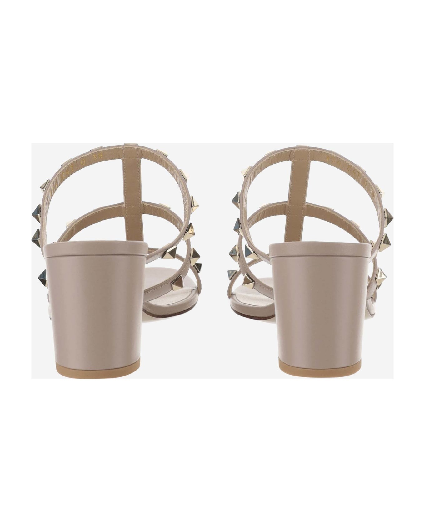 60mm Calfskin Rockstud Slider Sandal - 4
