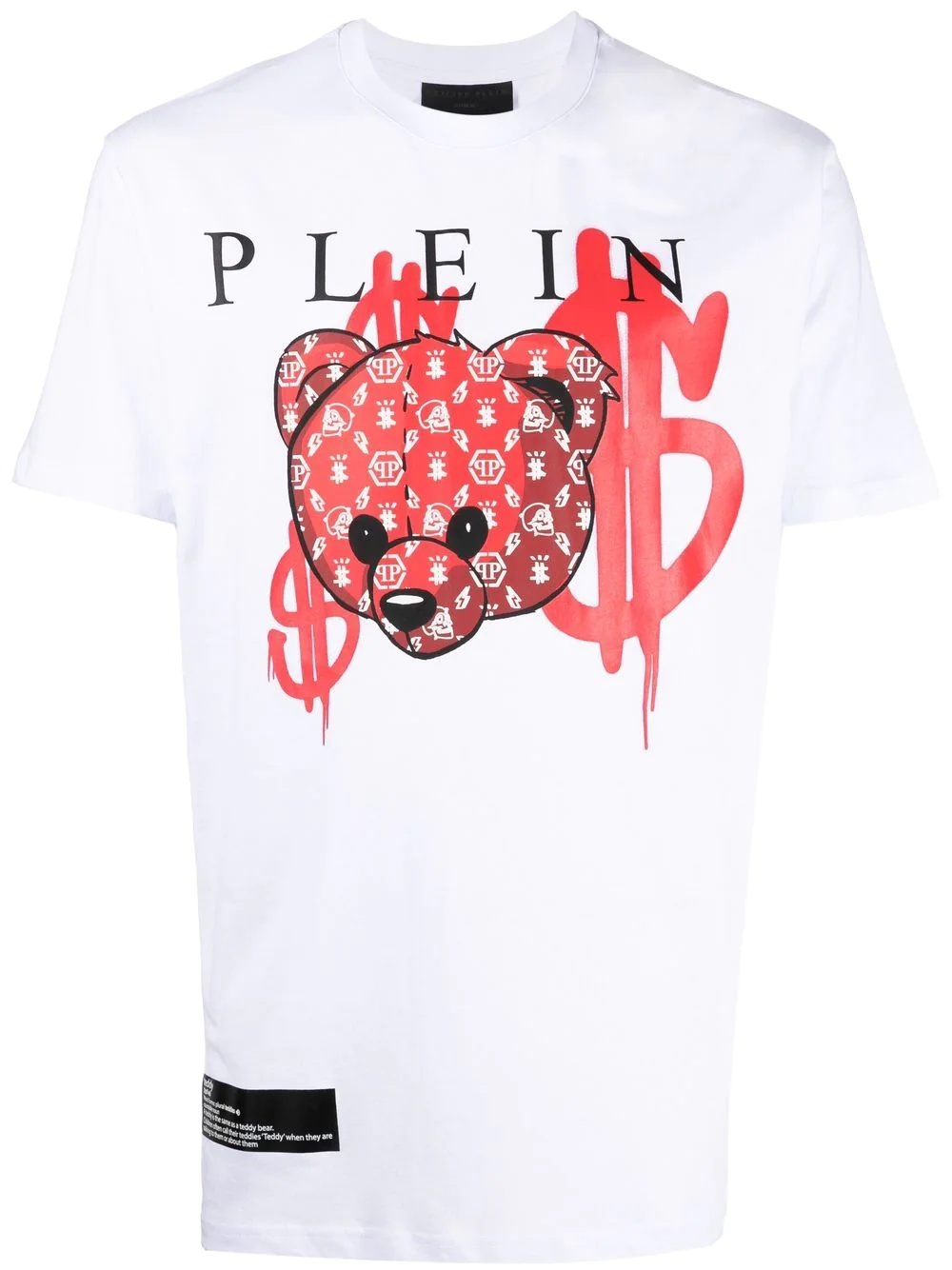 teddy print cotton T-shirt - 1