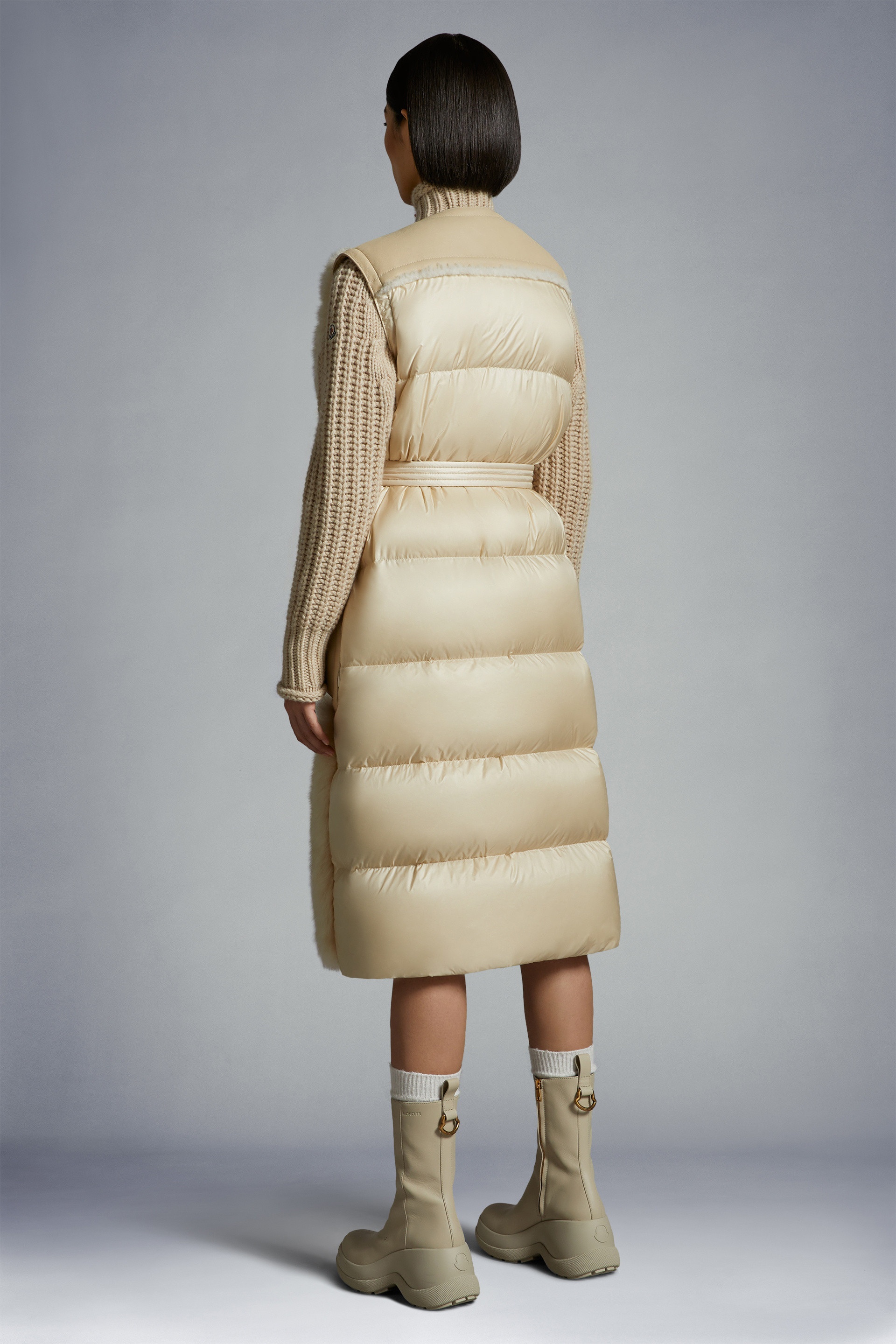 Coucou Shearling Long Down Vest - 5