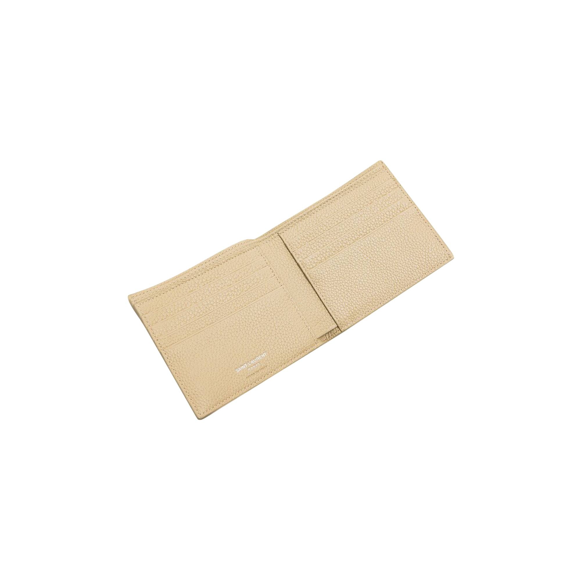 Saint Laurent Logo Plaque Bifold Wallet 'Sea Salt' - 3