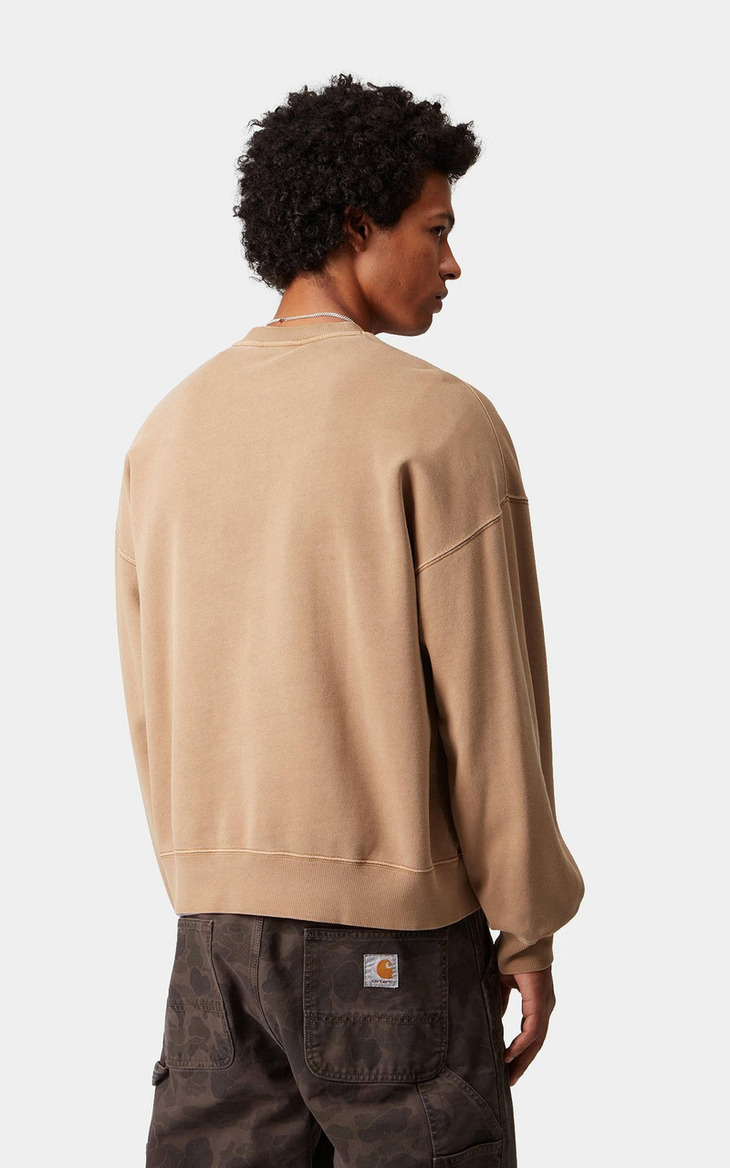CARHARTT WIP BENTON SWEATSHIRT GARMENT DYED PEANUT 4