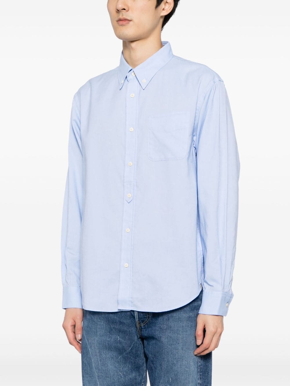 chest-pocket cotton shirt - 3