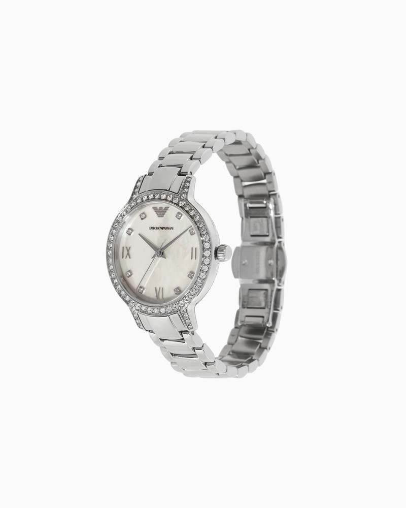 EMPORIO ARMANI THREE-HAND STAINLESS STEEL WATCH outlook