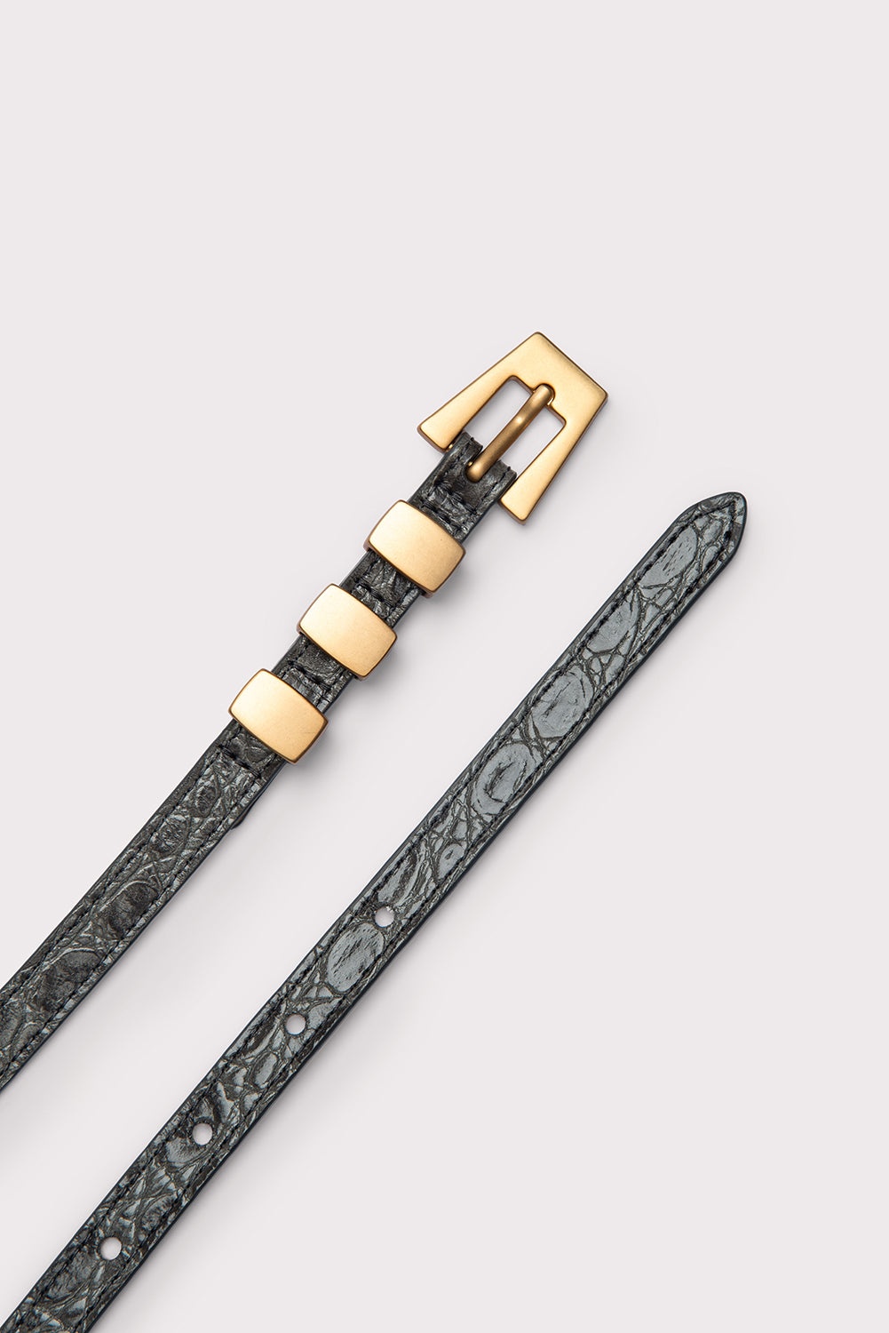 Vic Cement Circular Croco Embossed Leather - 2