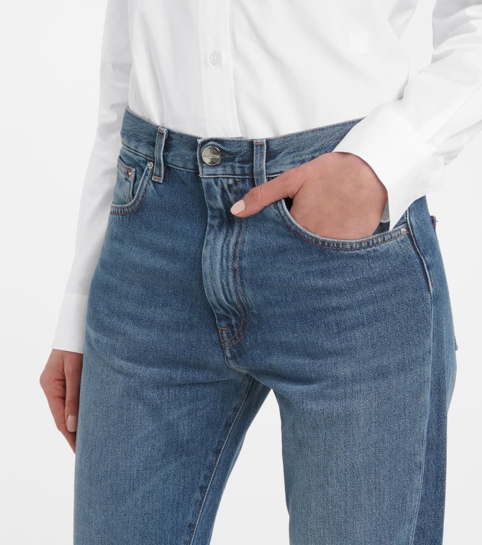 Mid-rise twisted-seam straight jeans - 4
