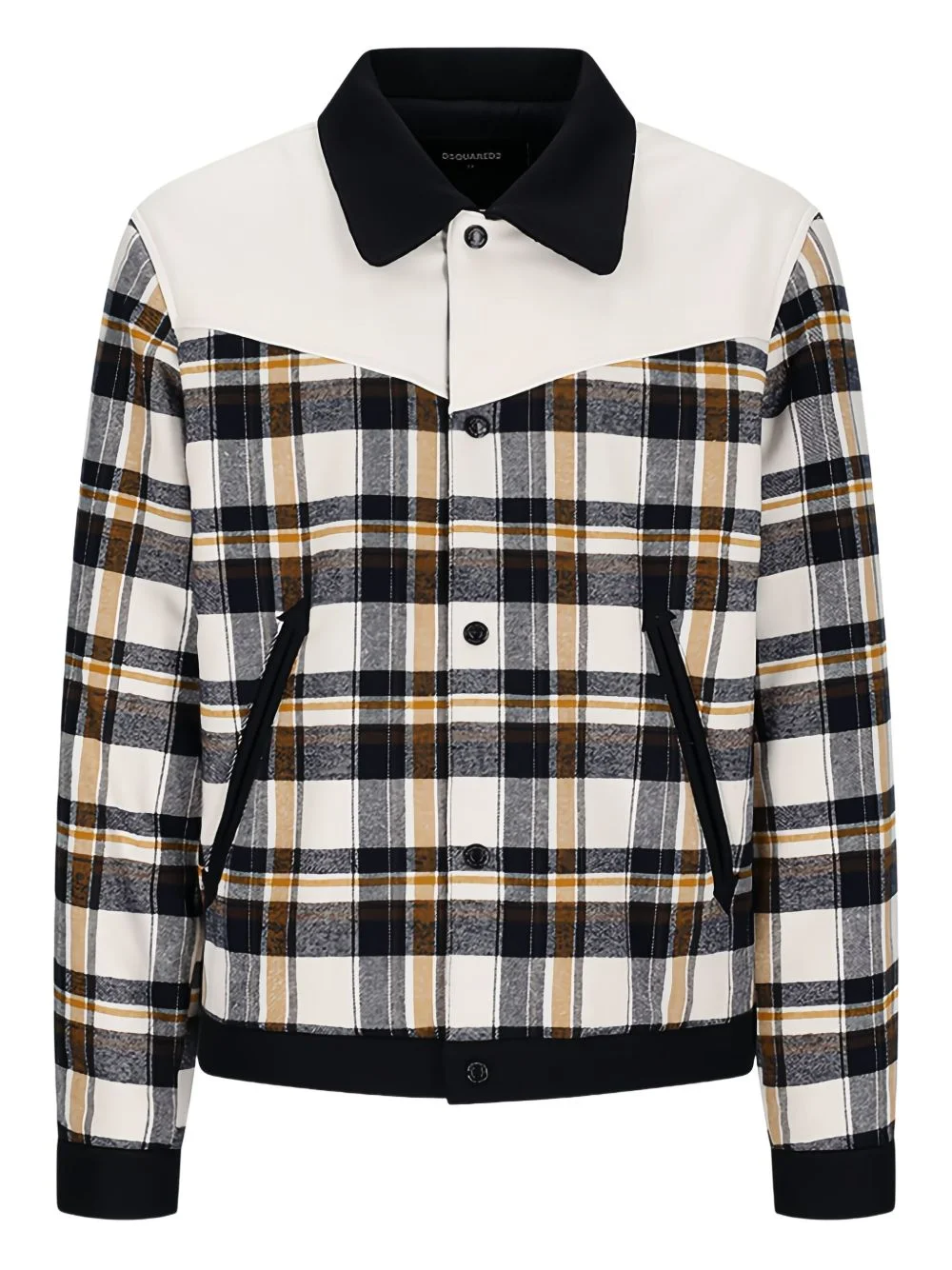 botonned plaid jacket - 1