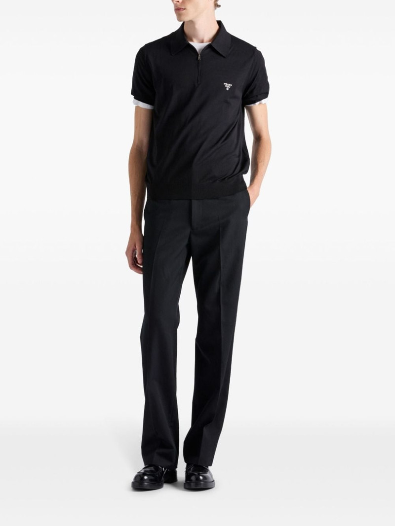 Prada Superfine wool polo shirt outlook