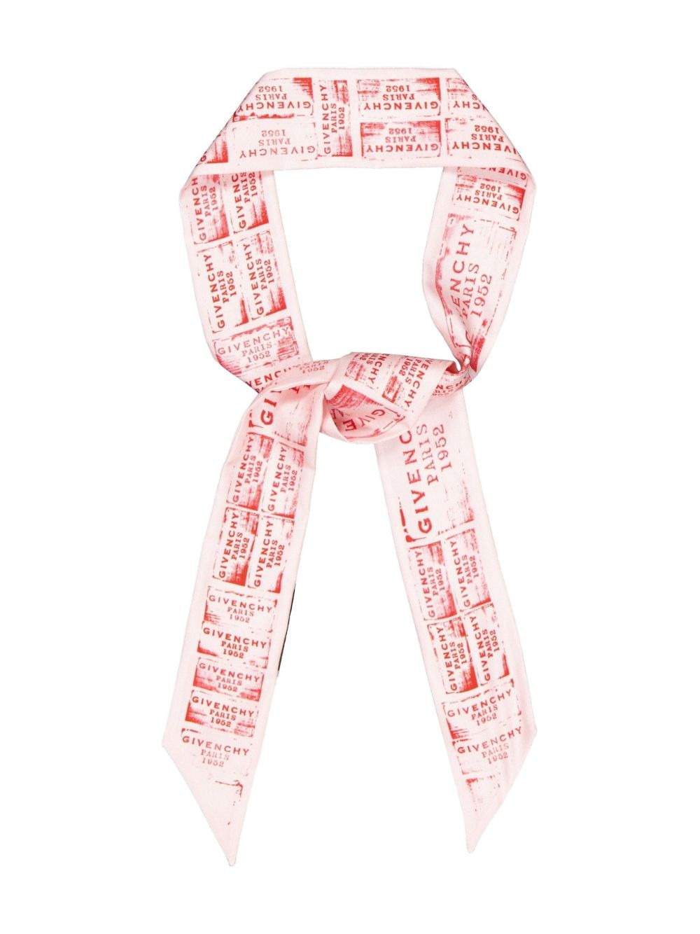 logo-stamp silk scarf - 3
