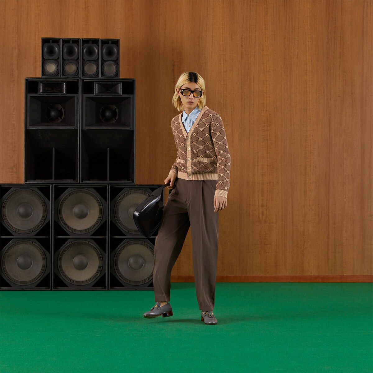 Wool pants with Gucci label - 4