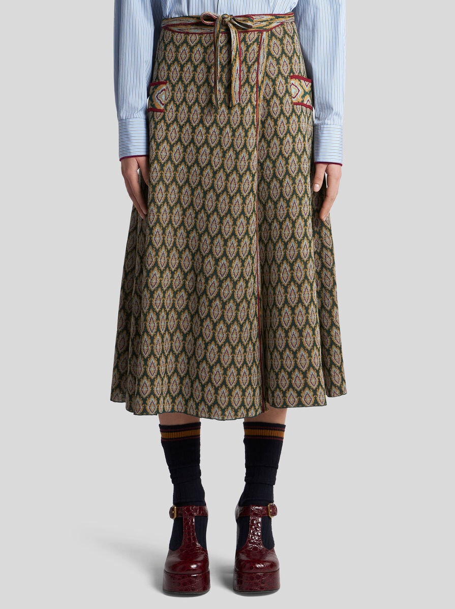 KNIT JACQUARD SKIRT - 2