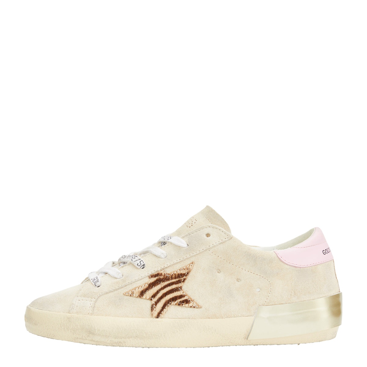 SUPER STAR HORSY ZEBRA PRINTED SNEAKERS (BEIGE/ZEBRA/PINK) - 3