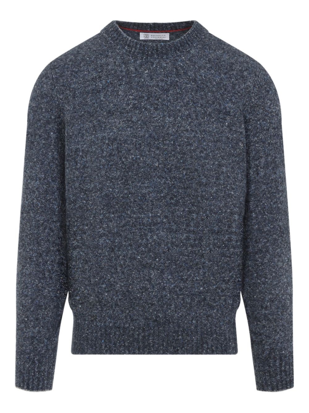 speckled crew-neck sweater - 3
