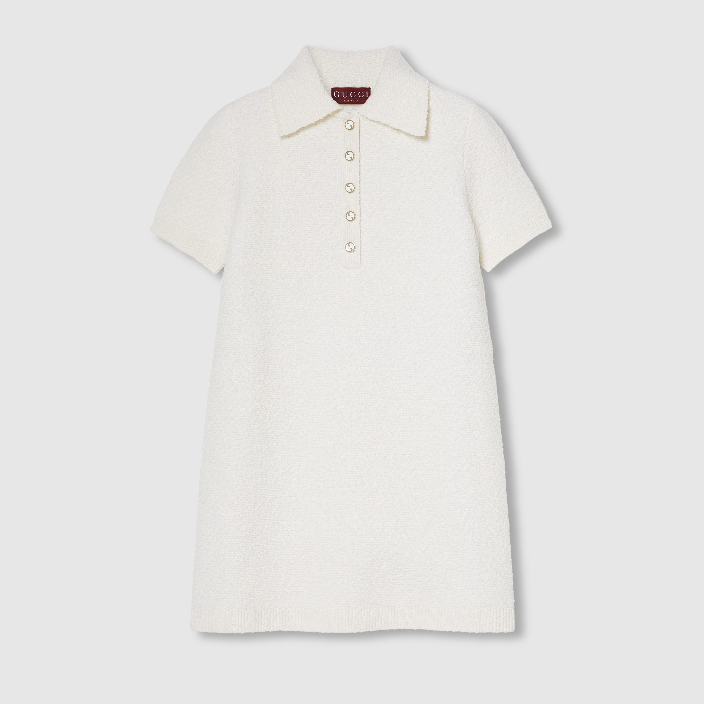 Wool bouclé polo dress - 1
