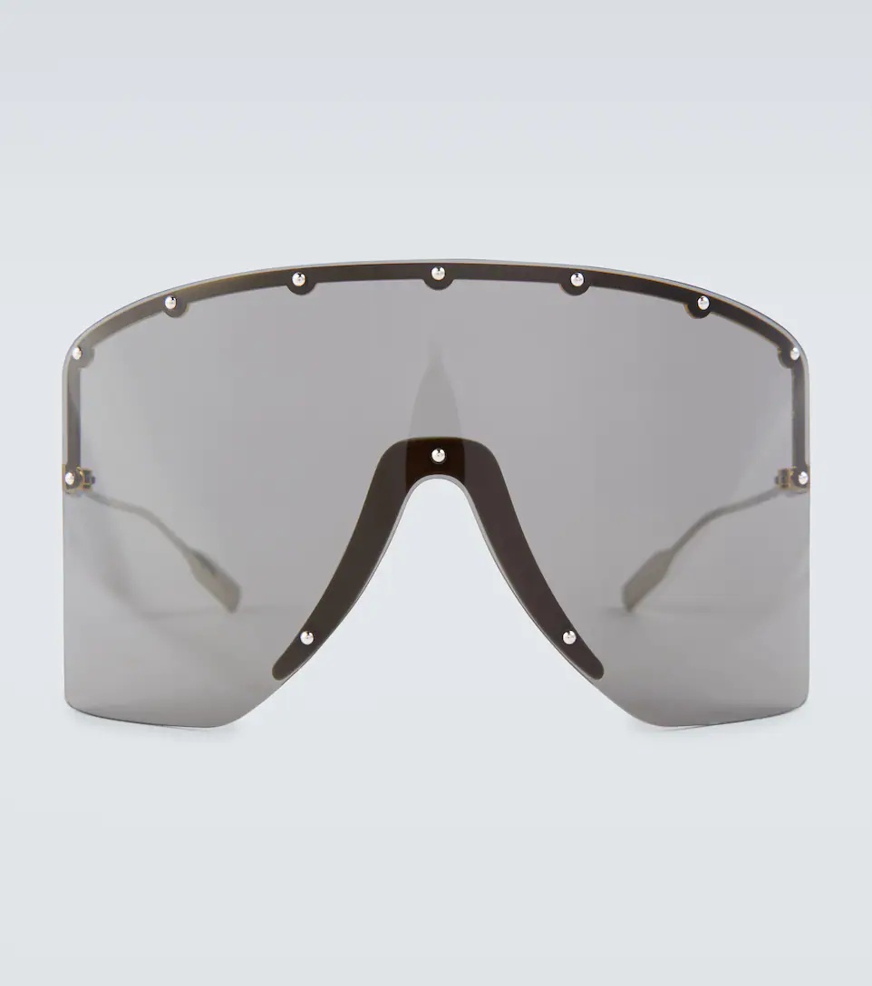 サングラス GUCCI MASK FRAME SUNGLASSES Mask-frame sunglasses in gold - Gucci | Mytheresa