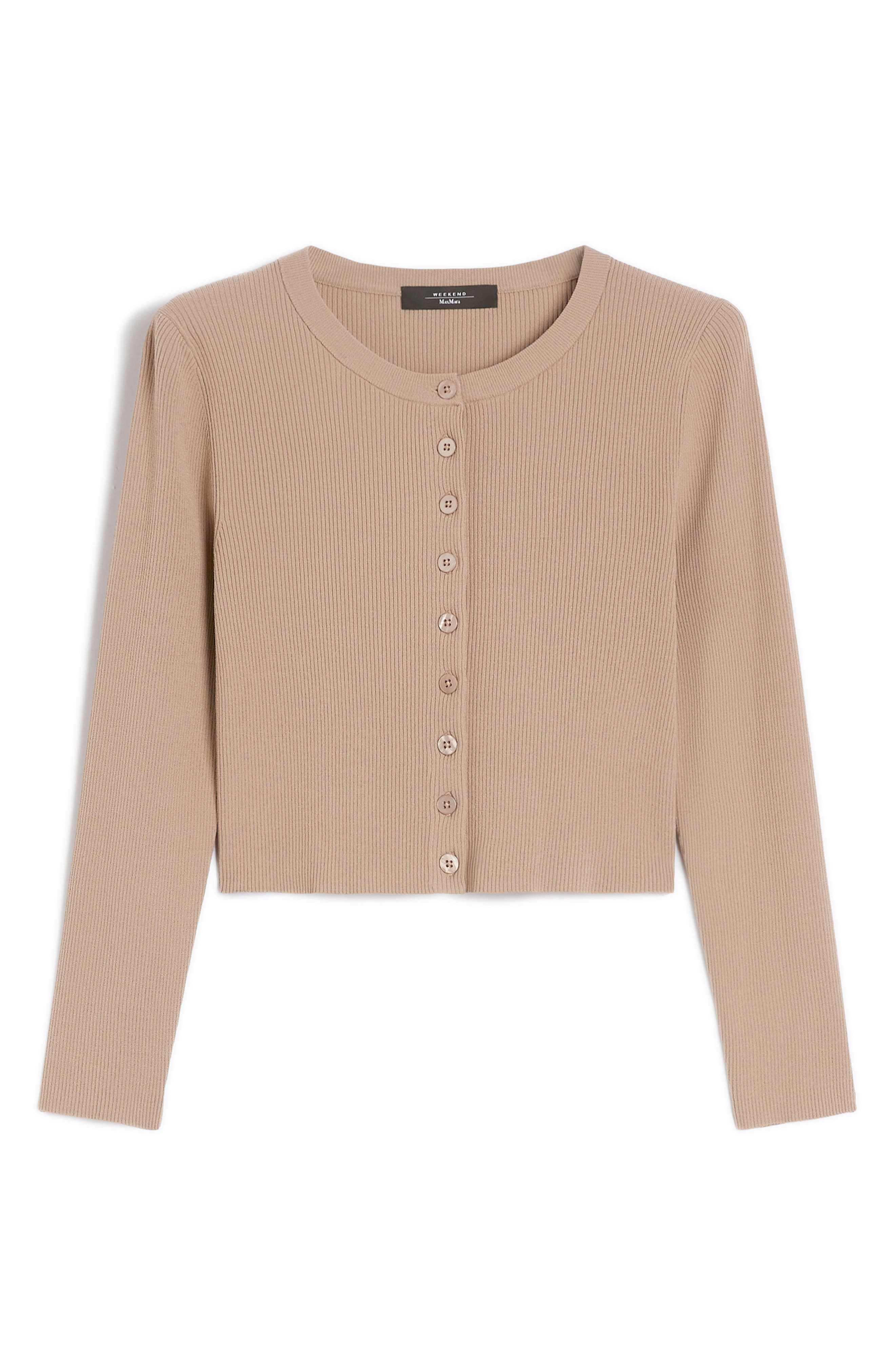 Weekend Max Mara Magiaro Rib Cardigan in Marron Glace at Nordstrom - 3