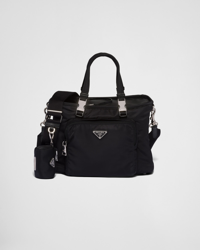 Re-Nylon and Saffiano leather pet bag 1