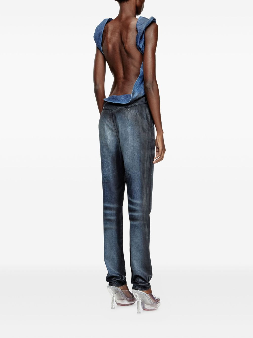 asymmetric-design jumpsuit - 3