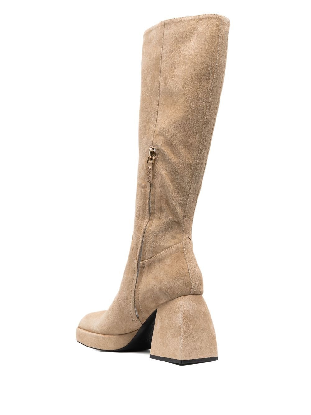 block-heel suede boots - 3