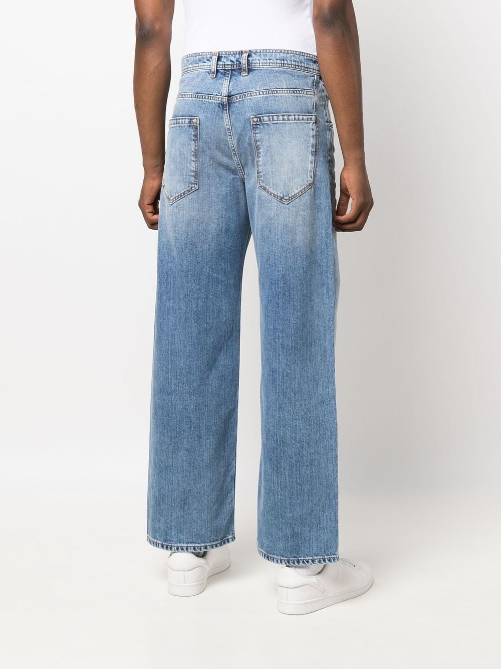 logo-patch straight-leg jeans - 4