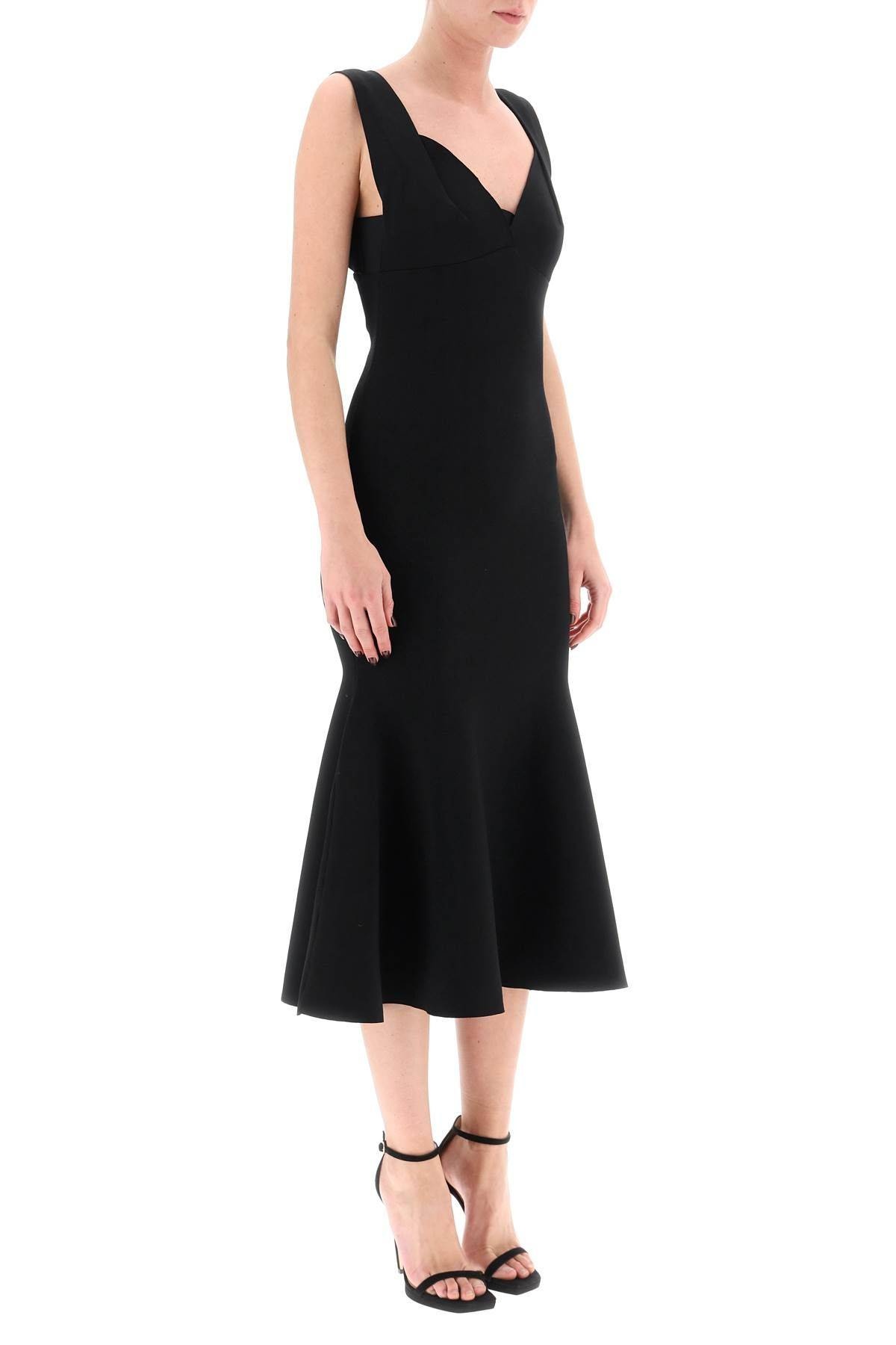 FLUTED HEM MIDI DRESS - 3