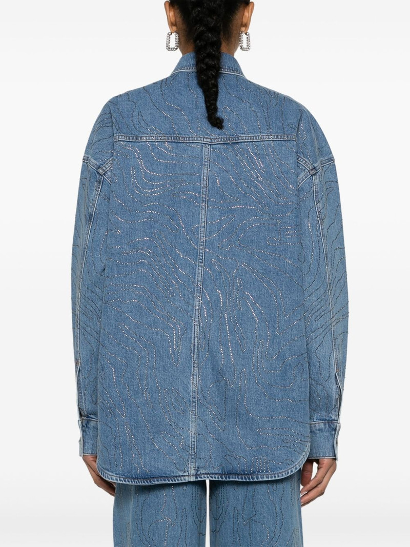 crystal-embellished denim shirt 4