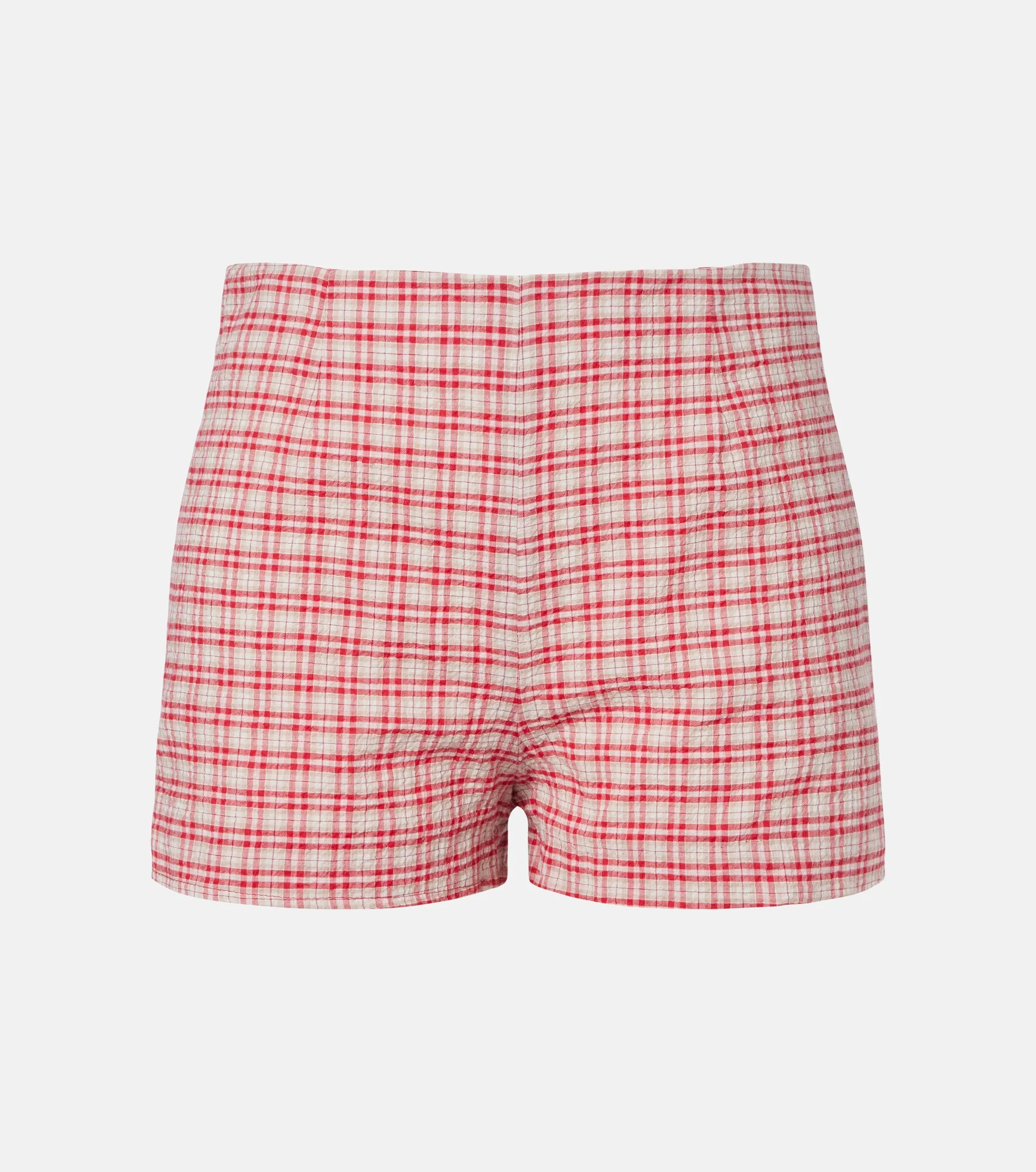 Lila checked cotton shorts - 1