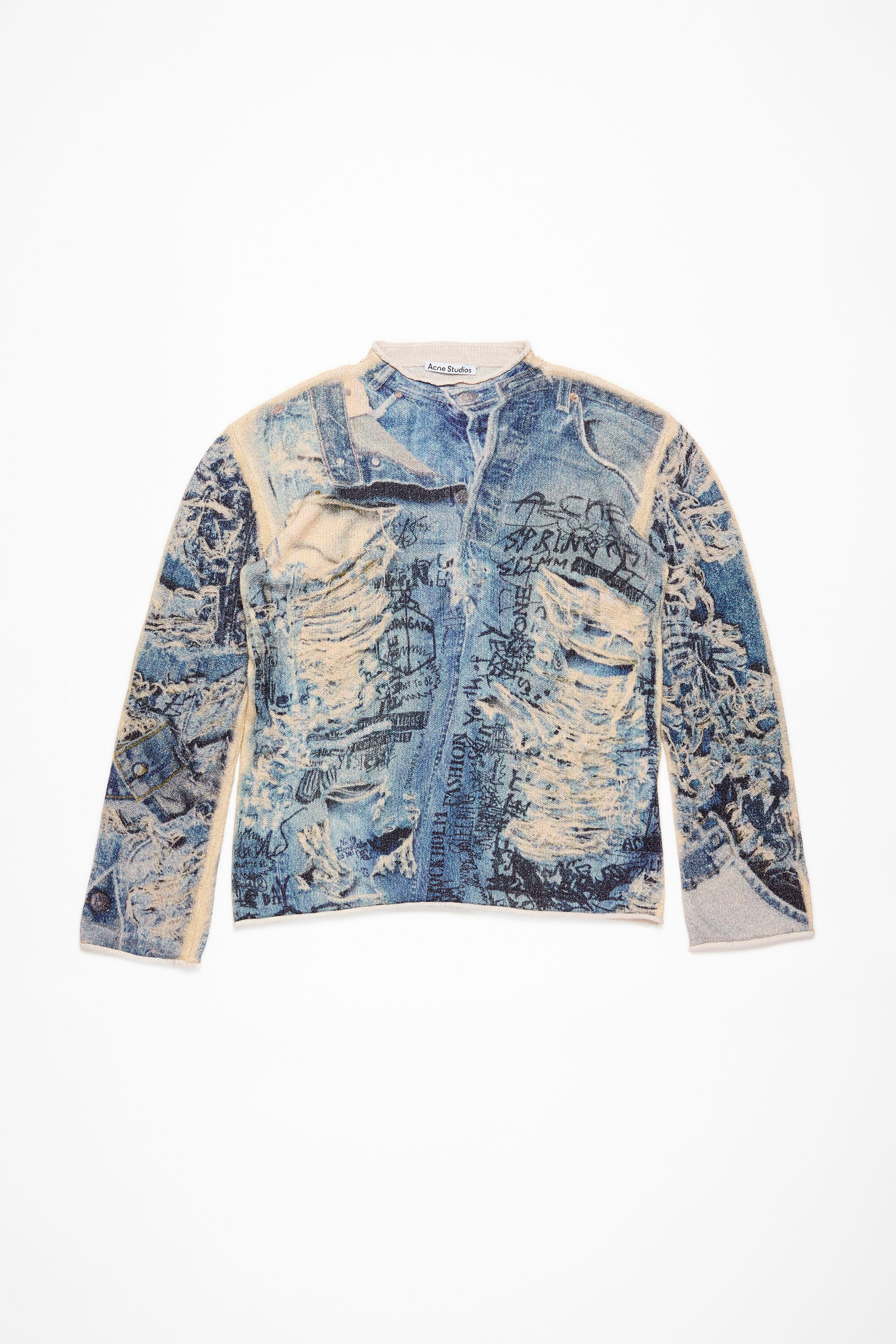Printed sweater - Denim Blue - 6