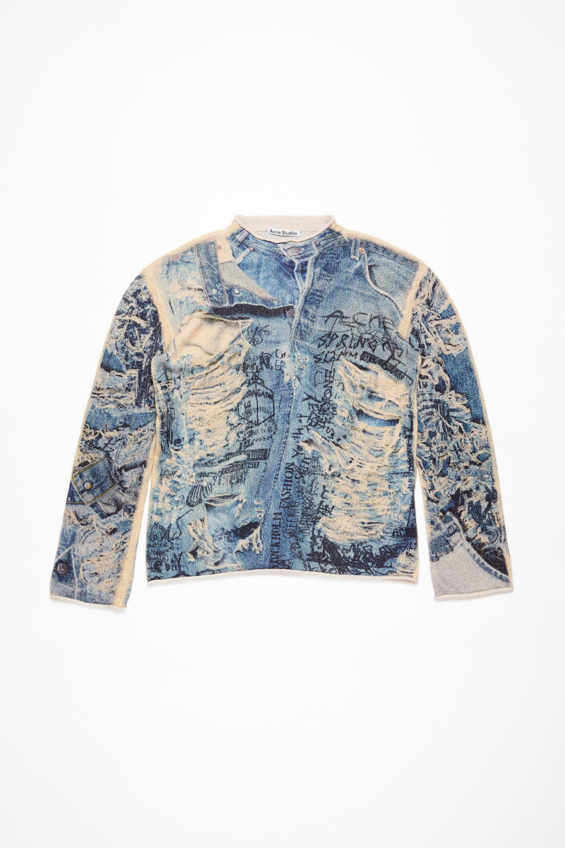 Printed sweater - Denim Blue 6