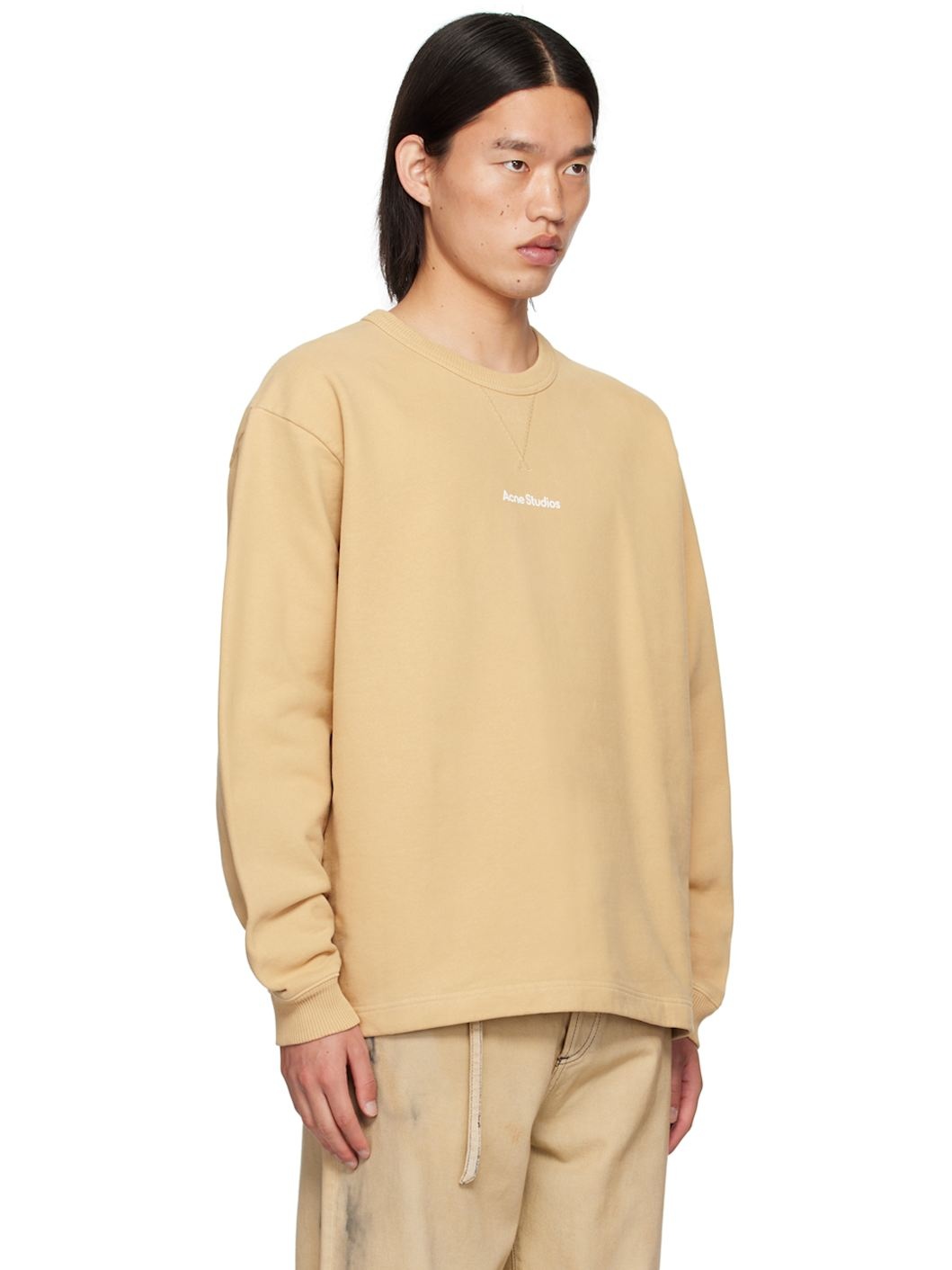 Beige Relaxed-Fit Sweatshirt - 2