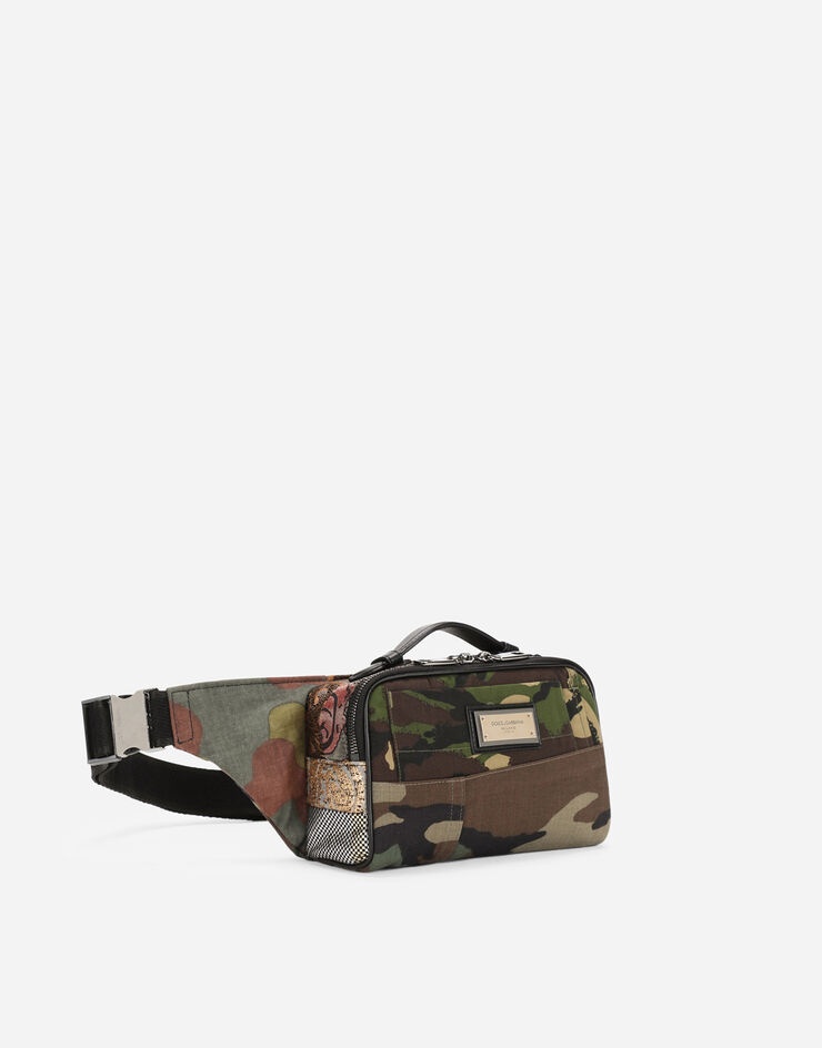 Camouflage patchwork belt bag - 3