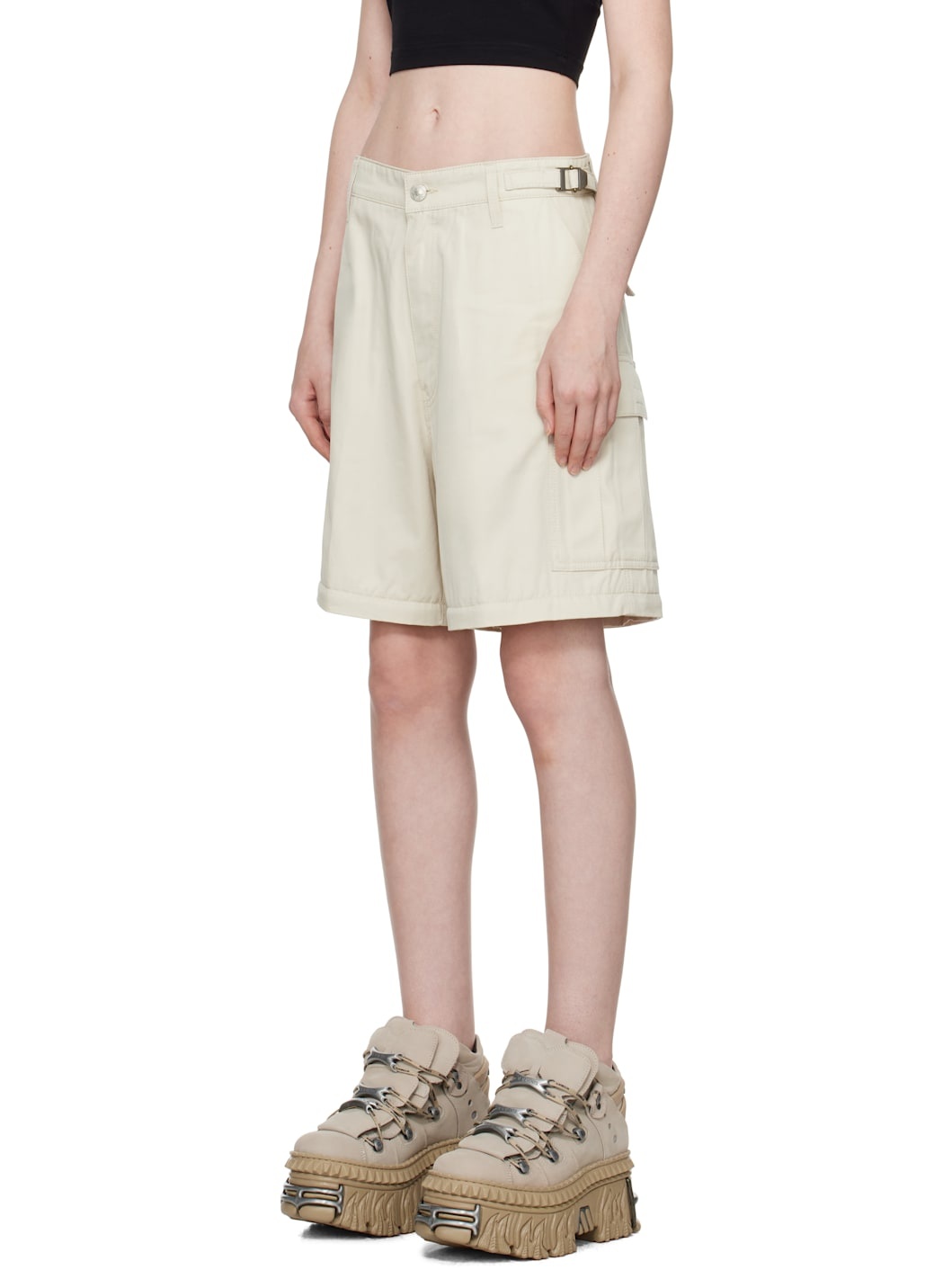 Multicolor Deconstructed Triple Cargo Pants - 5