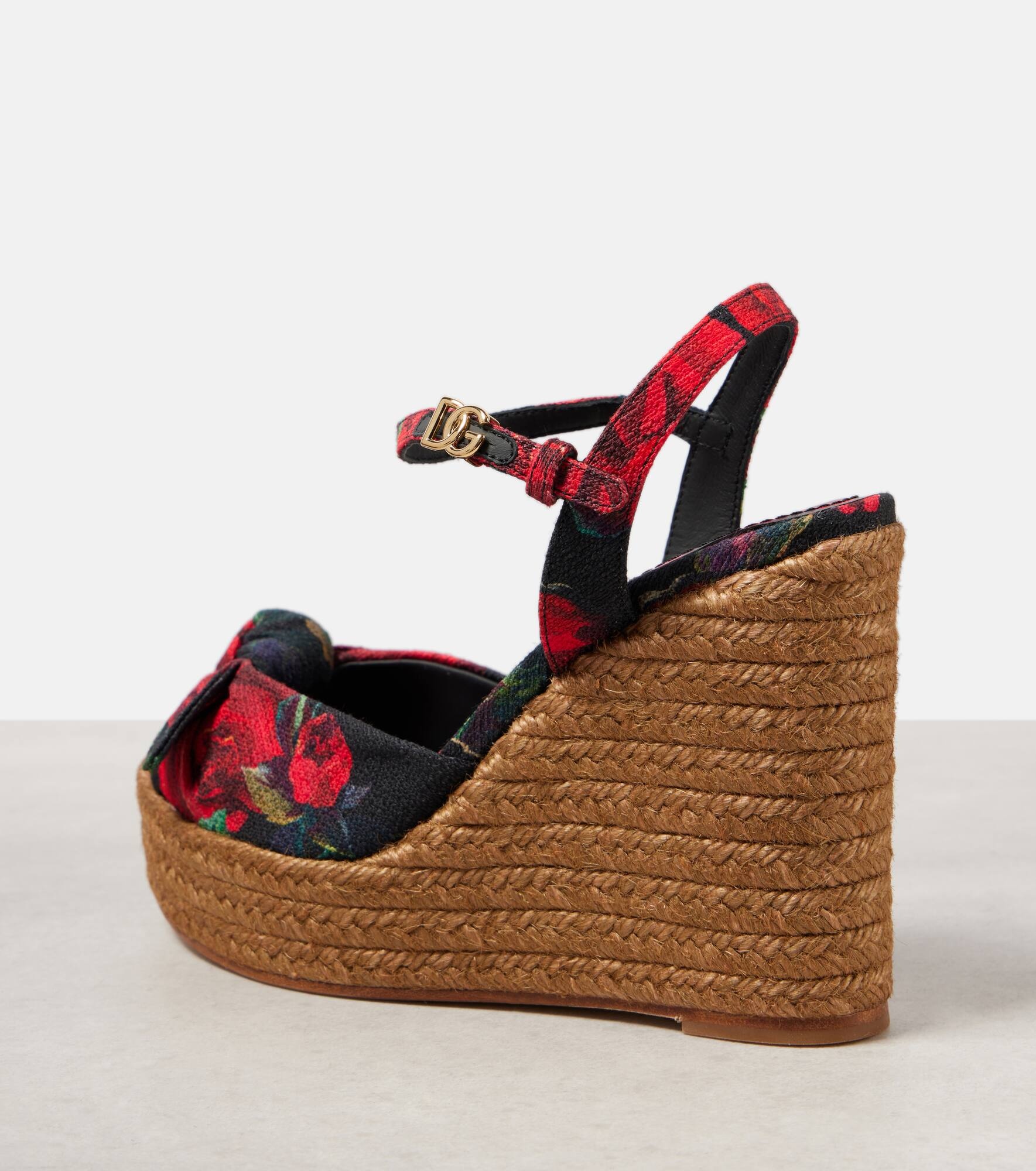 Floral canvas espadrille wedges - 5
